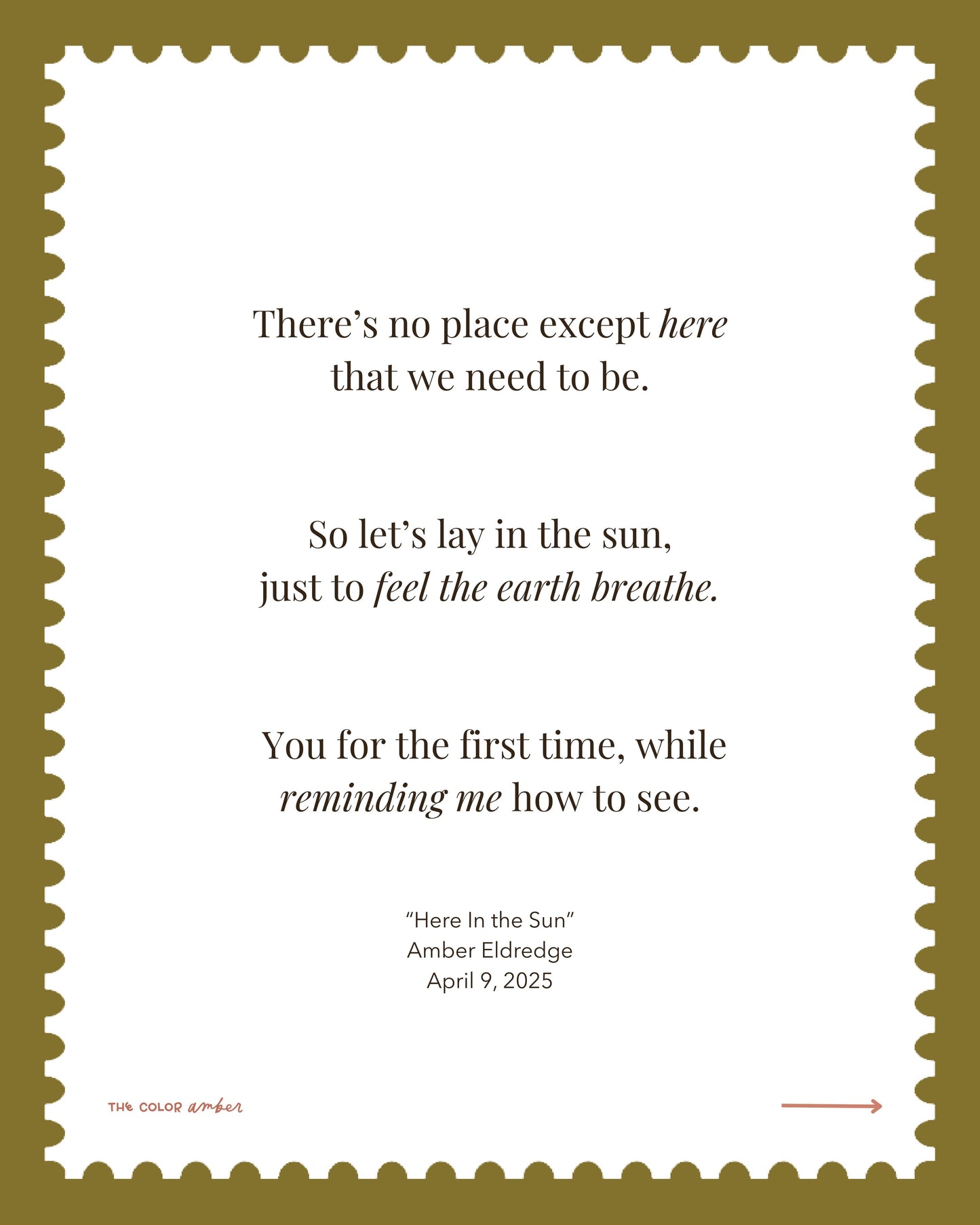 'Here in the Sun'