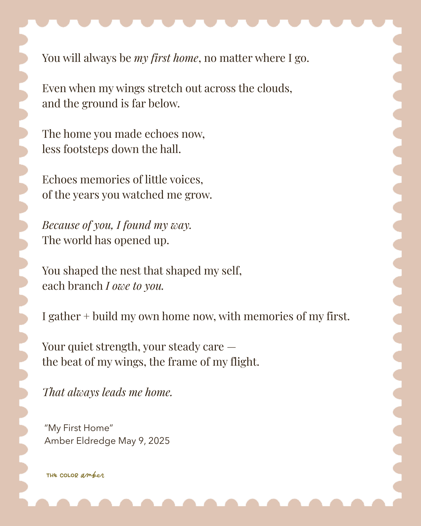 'My First Home'