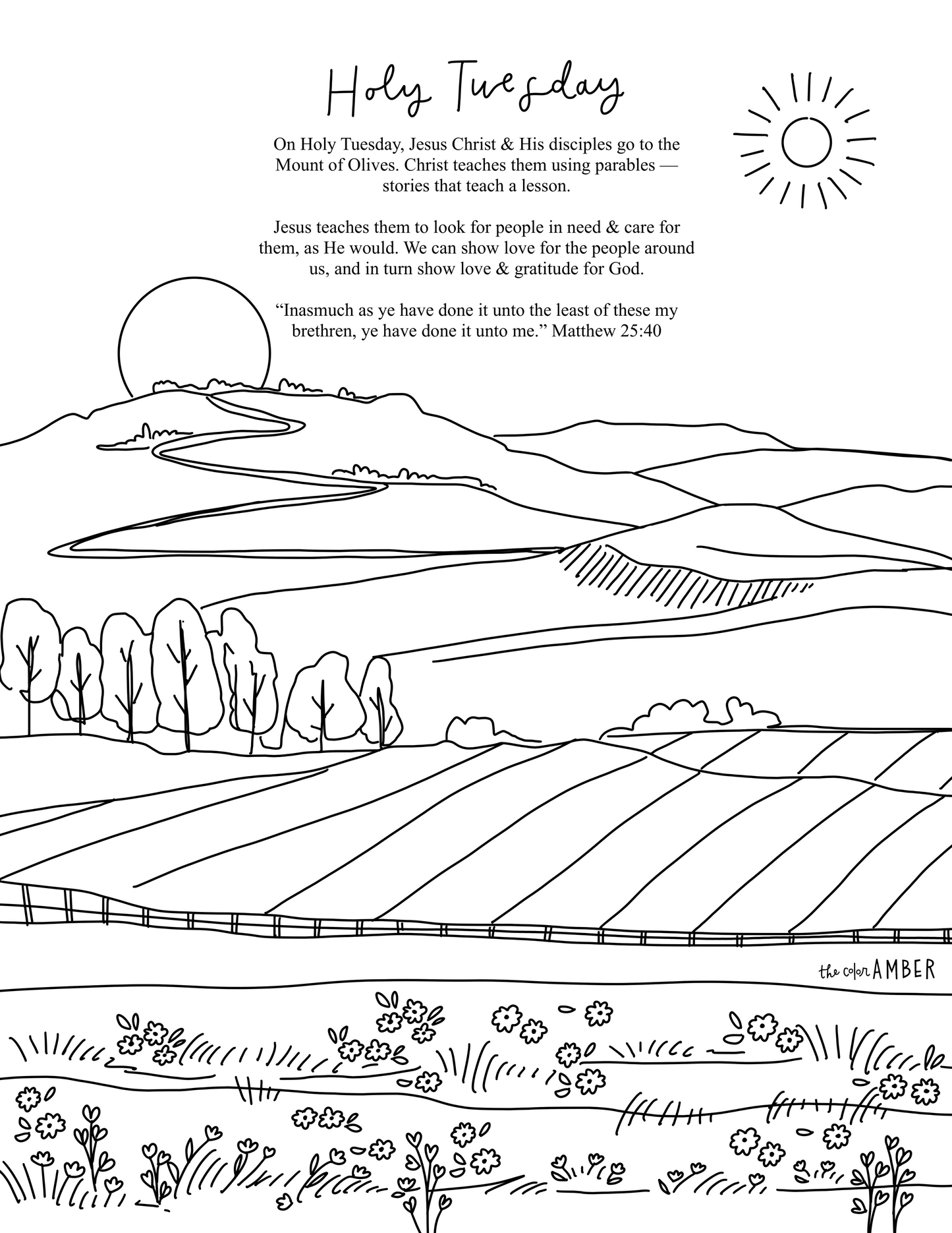 Holy Week - Free Coloring Pages