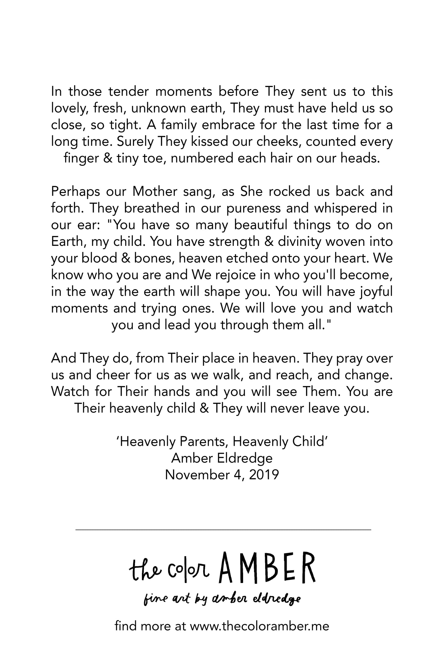 'Heavenly Parents, Heavenly Child'