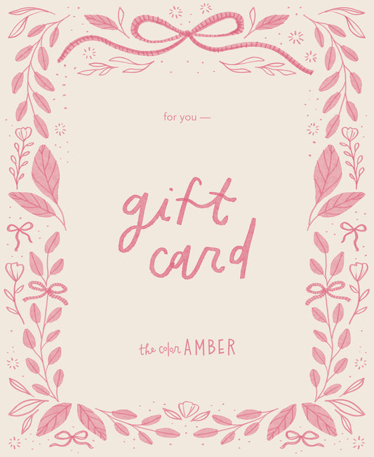 Gift Card ✸ The Color Amber