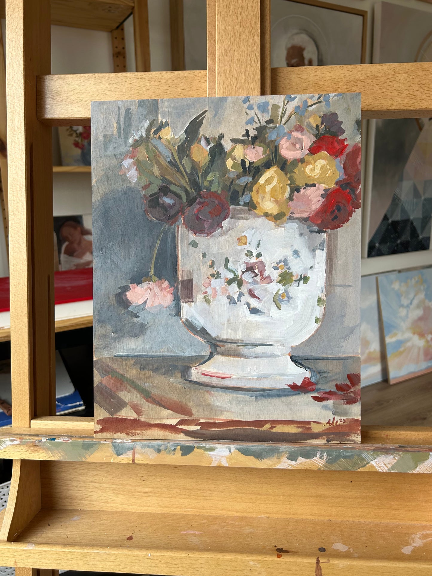 Original 'Dahlias' — Framed
