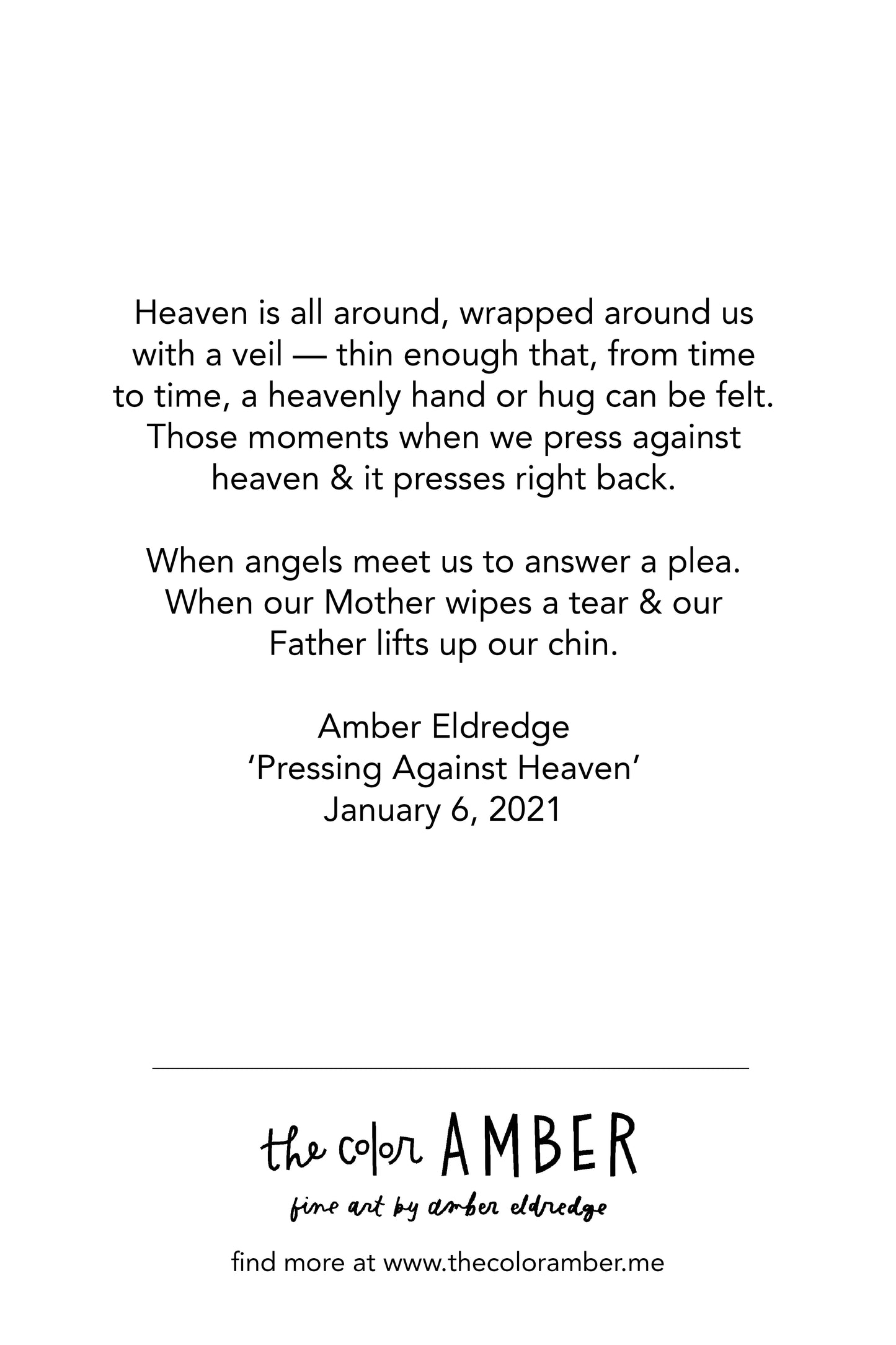 'Pressing Against Heaven'