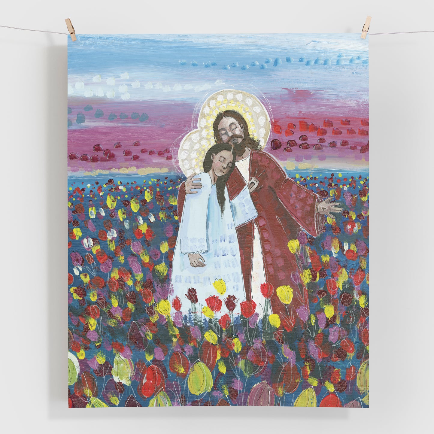 'Christ in Tulips' Bulk Prints