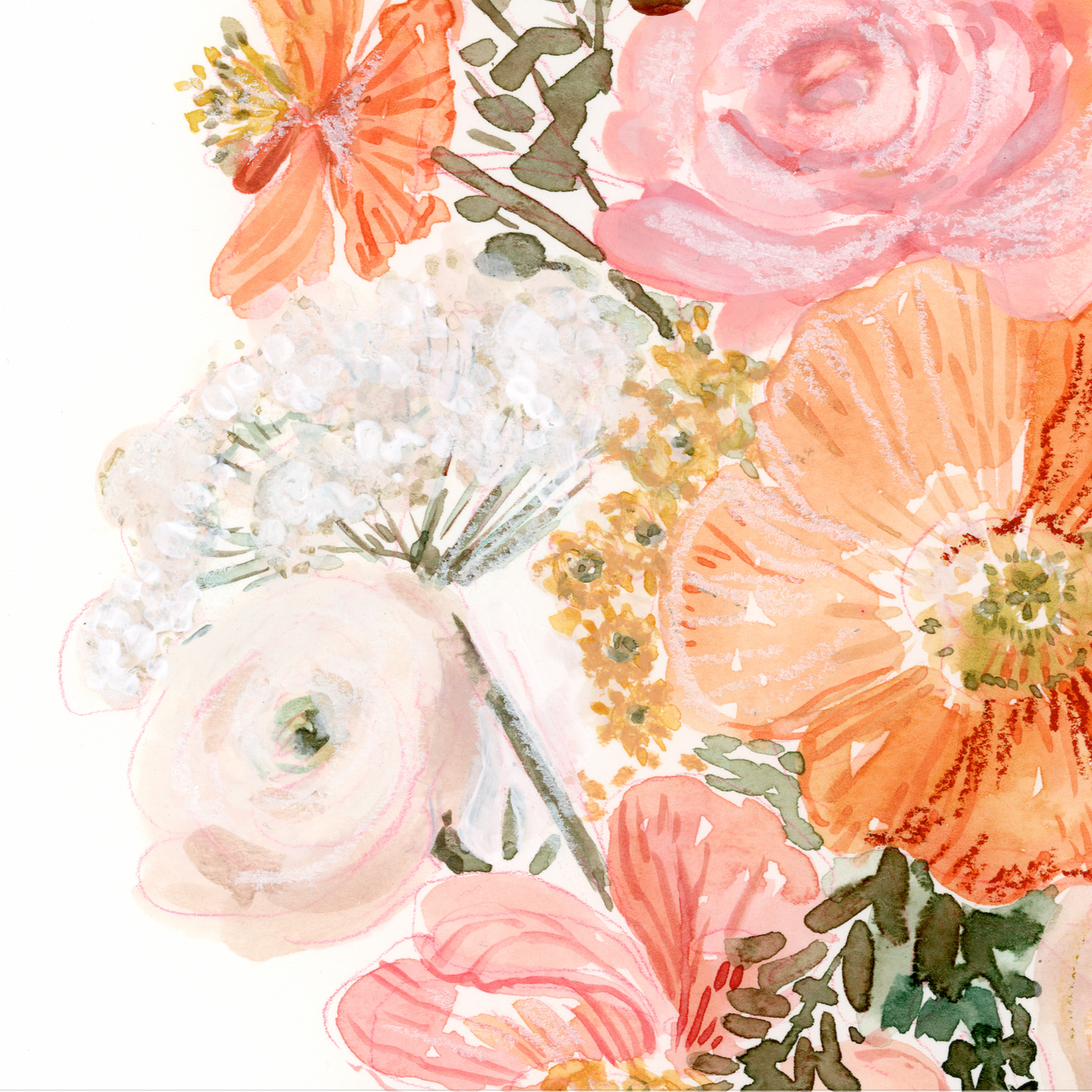 'Orange Floral'