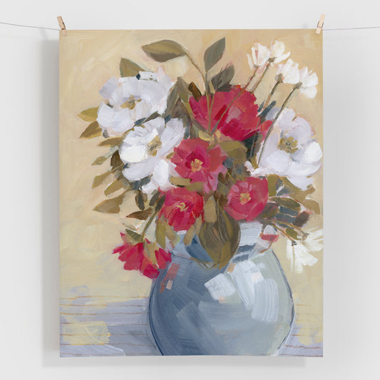 'Garden Roses' Print + Canvas