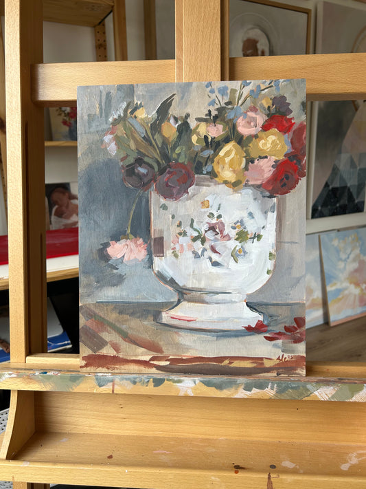 Original 'Dahlias' — Framed