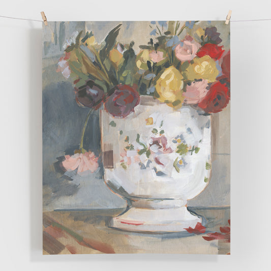 'Dahlias, after Berthe Morisot 1876' Print + Canvas