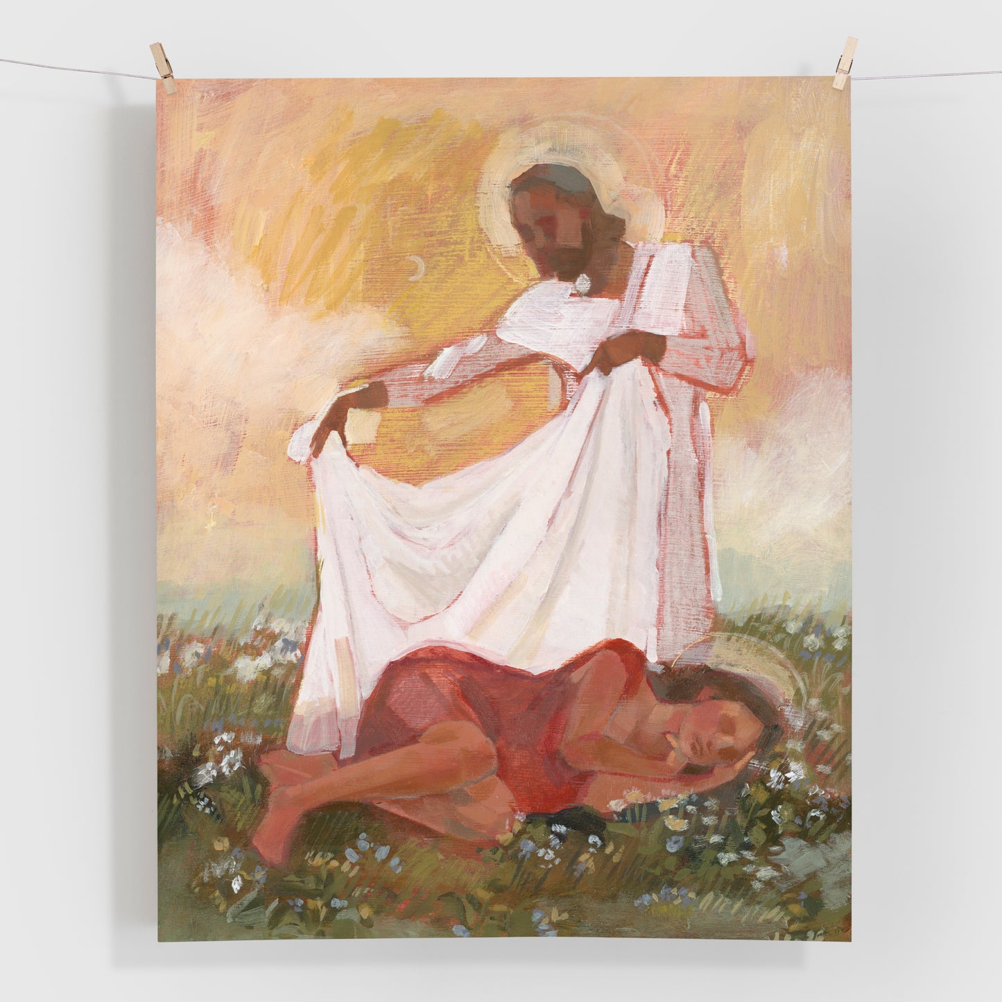 'A Weary Mother Rests'