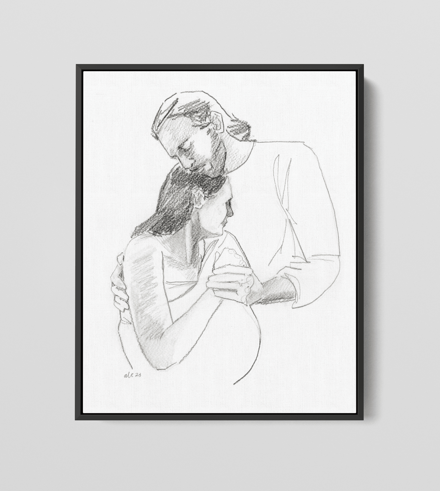'Laboring Sketch' Print + Canvas