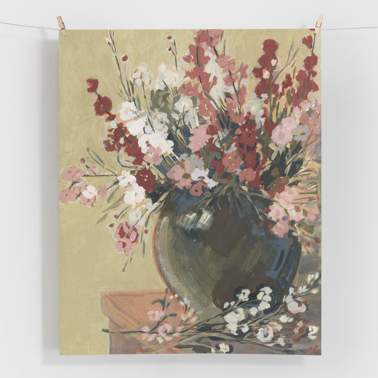 'Delphinium, after Fantin-Latour 1891' Print + Canvas