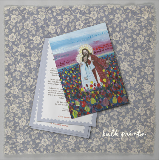 'Christ in Tulips' Bulk Prints