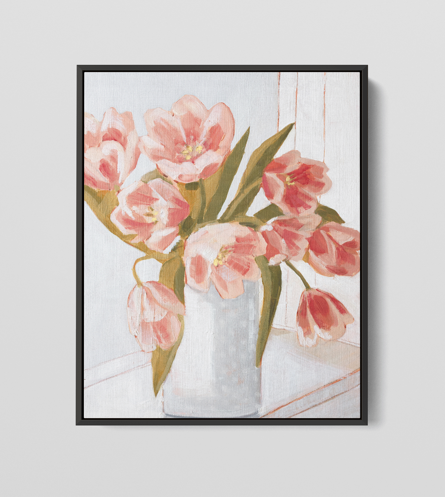 'Pink Tulips' Print + Canvas