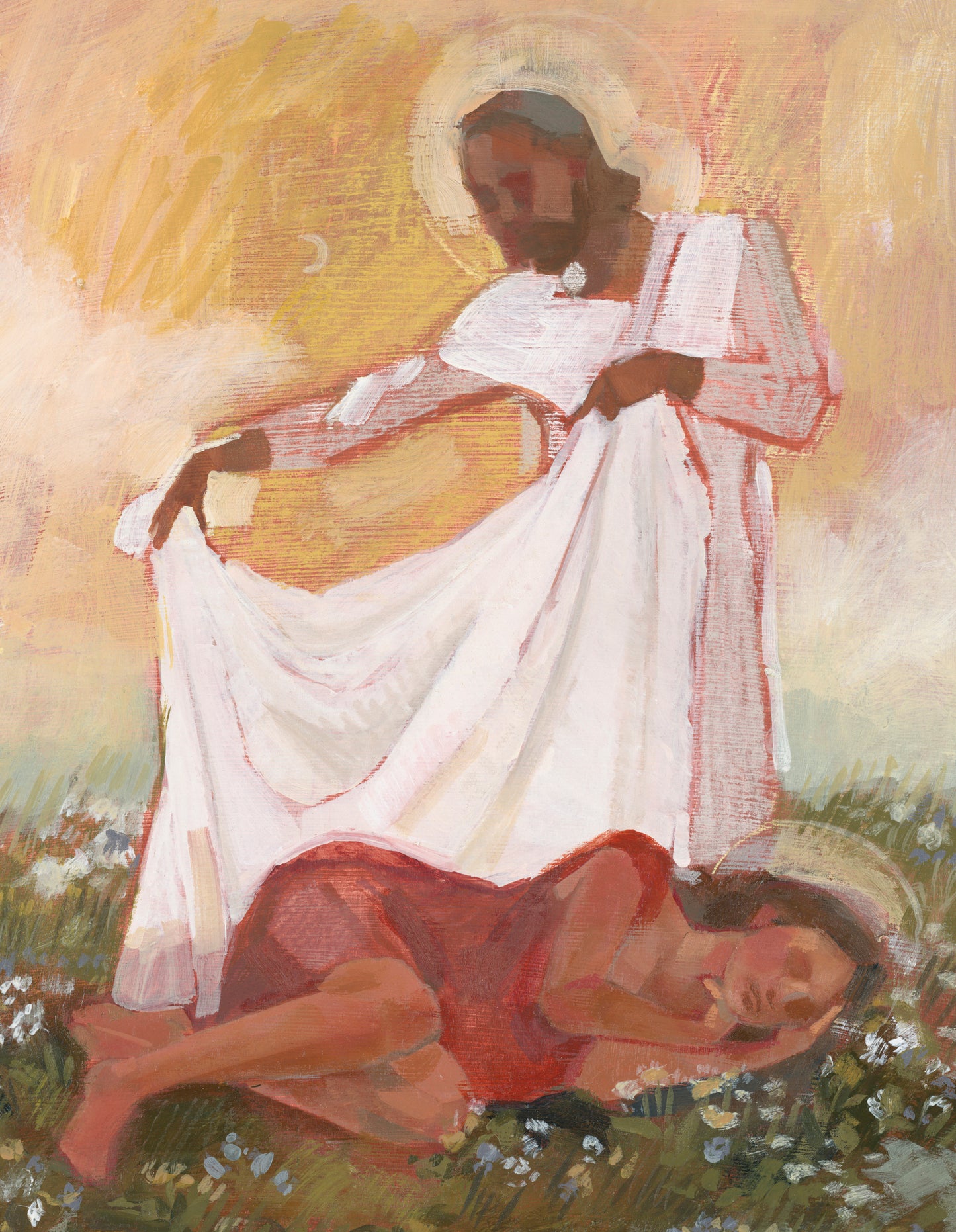 'A Weary Mother Rests'