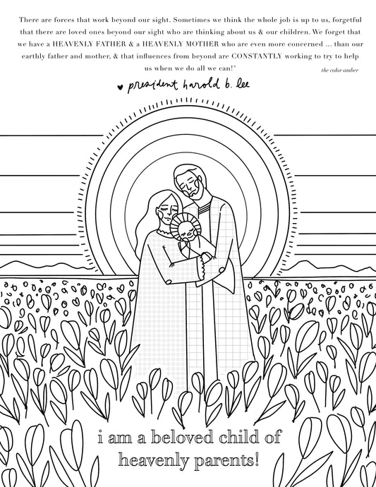 Heavenly Parents - FREE Coloring Page